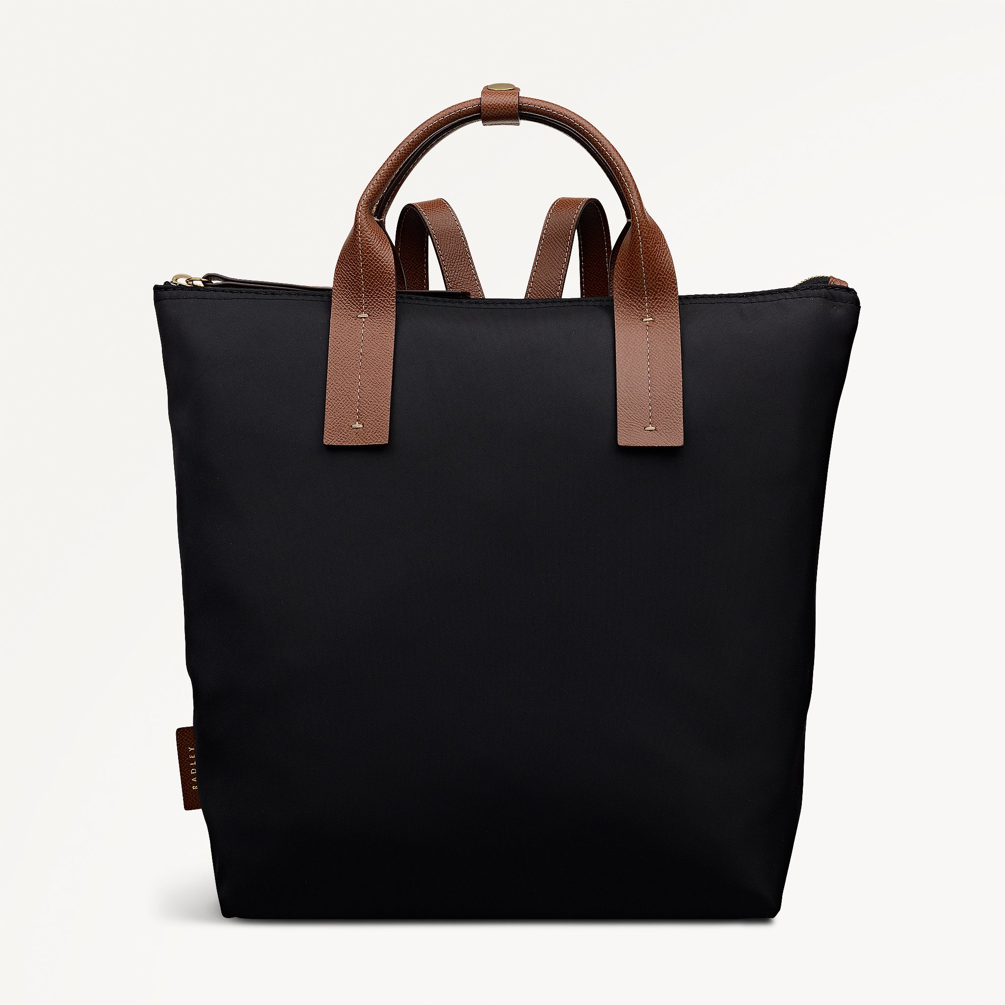 The Townley Medium Ziptop Backpack Black