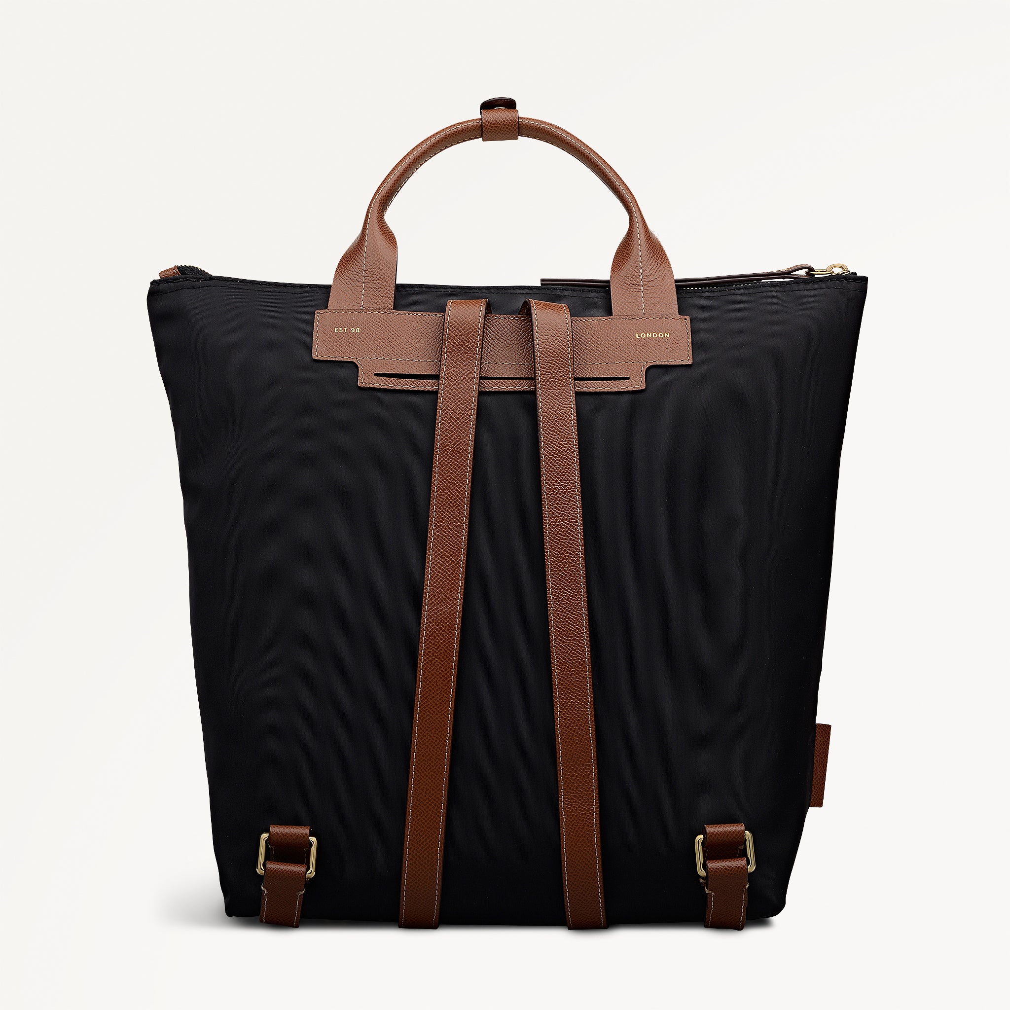 The Townley Medium Ziptop Backpack Black - 113105