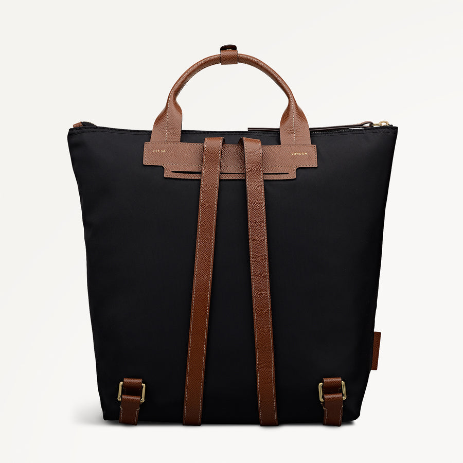 The Townley Medium Ziptop Backpack Black - 113105