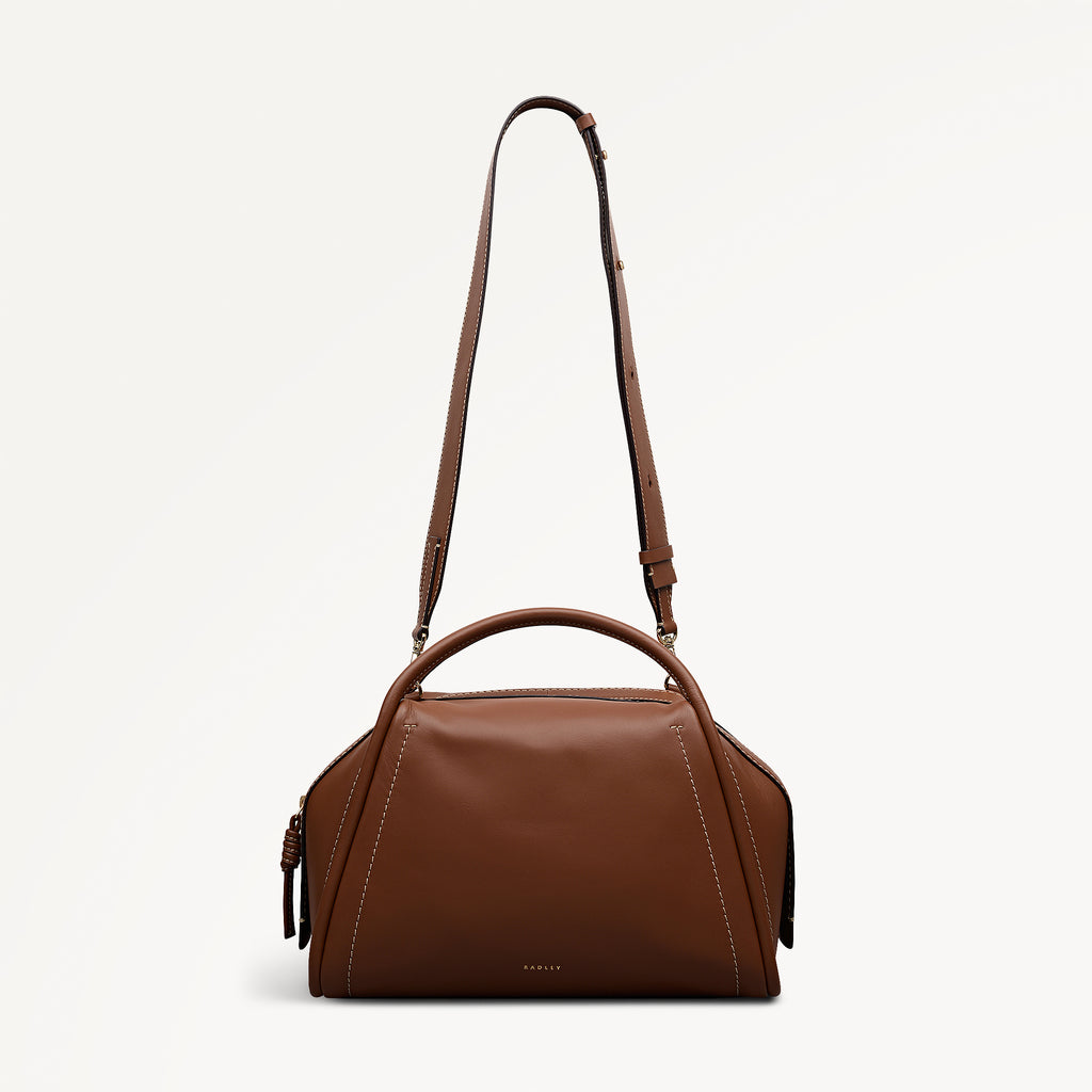 The Golborne Medium Ziptop Grab Cognac - 113116