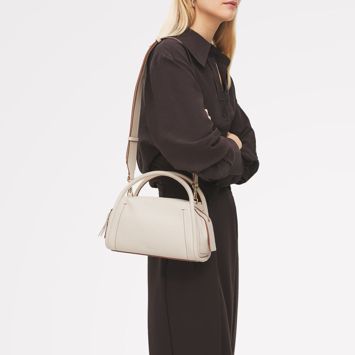 The Golborne Small Ziptop Grab Salt - 113119