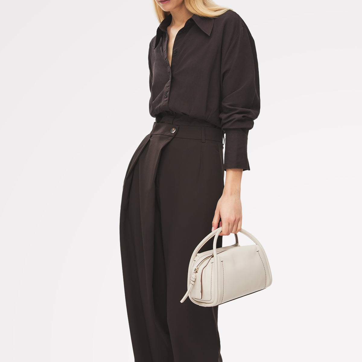 The Golborne Small Ziptop Grab Salt - 113119