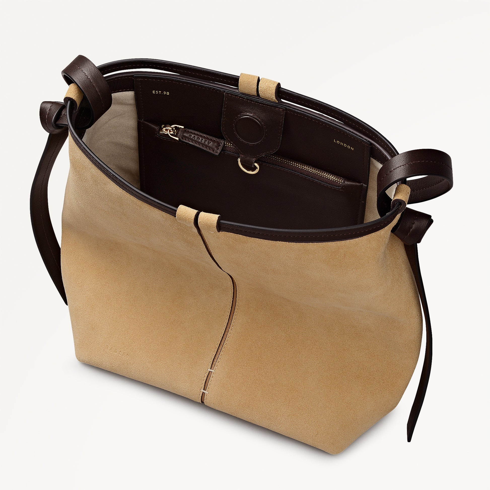 The Connaught Medium Ziptop Shoulder Sahara - 113128