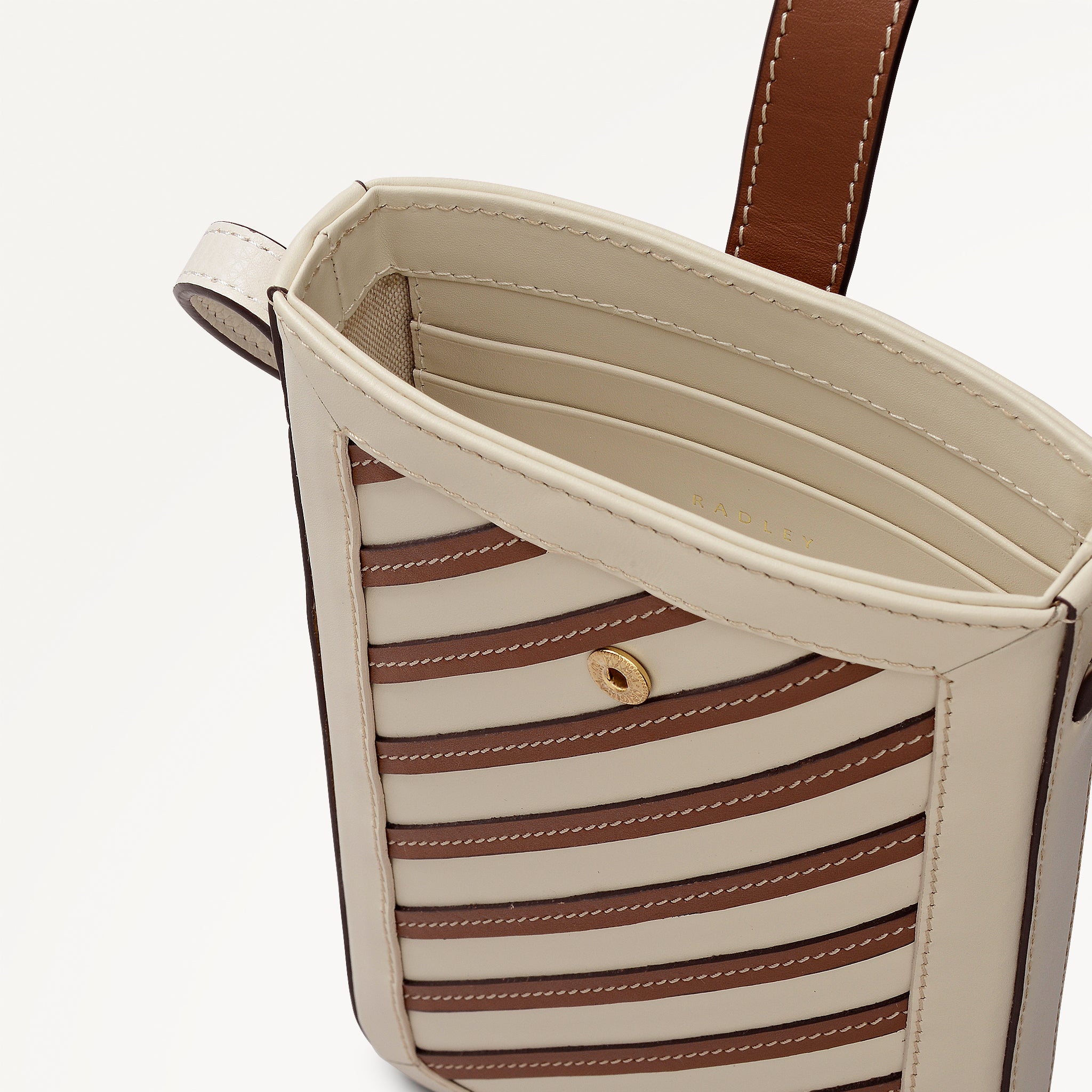 Willis Street - Stripe Medium  Phone Crossbody Salt - 113134