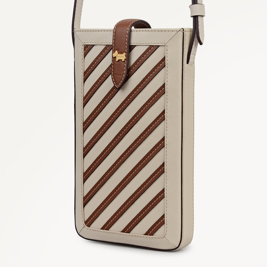 Willis Street - Stripe Medium  Phone Crossbody Salt - 113134
