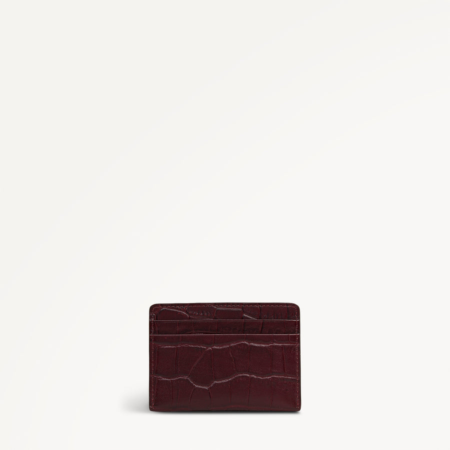 Dukes Place - Faux Croc Small Card Holder Dark Cherry - 113149