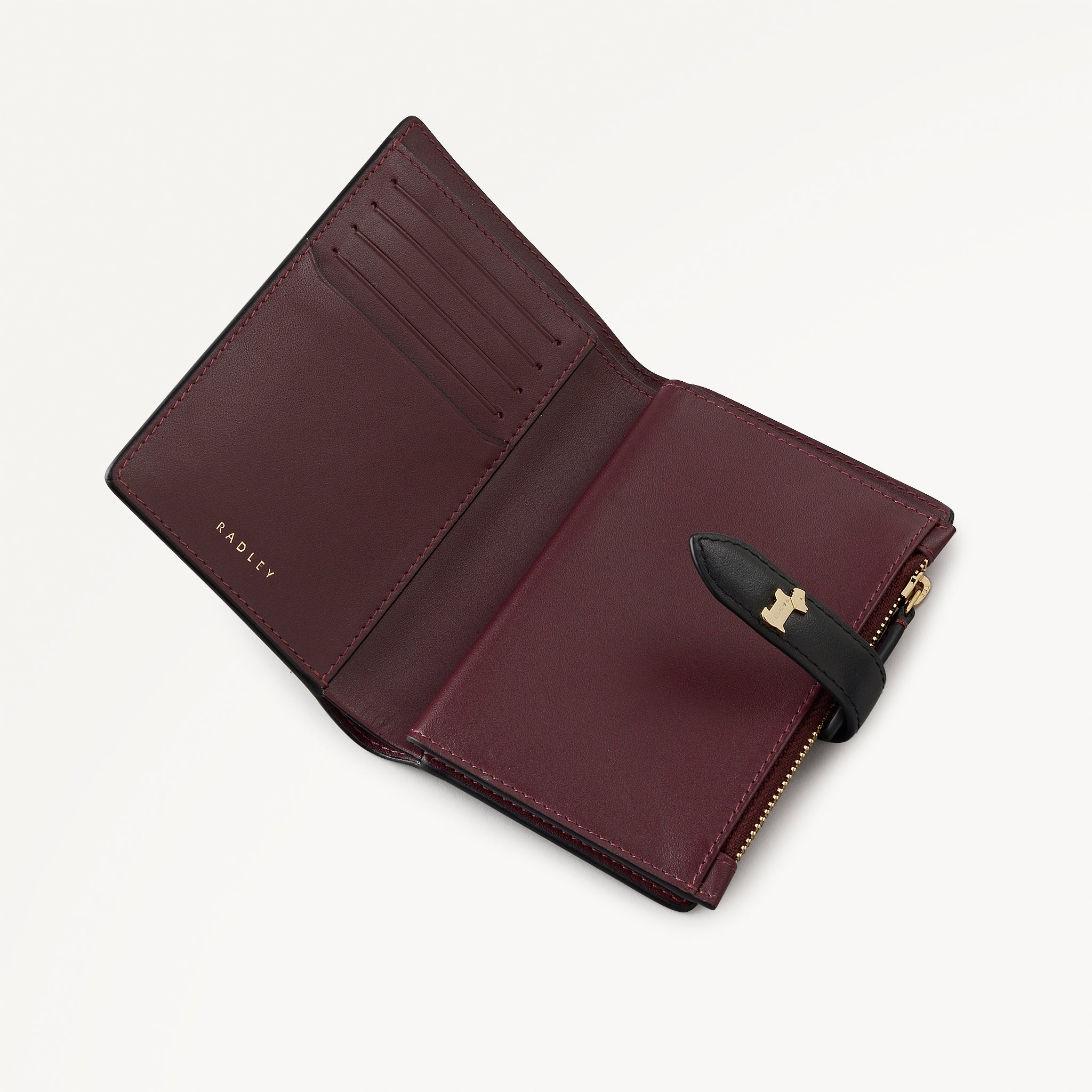WILLIS STREET medium BIFOLD WALLET DARK CHERRY