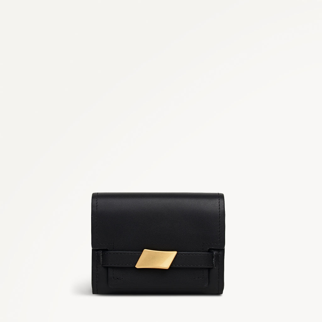 The Christina Medium Flapover Wallet Black - 113159