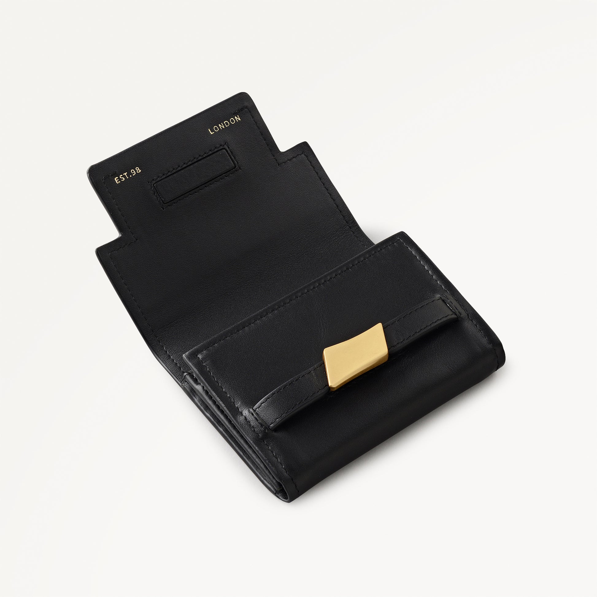 The Christina Medium Flapover Wallet Black - 113159