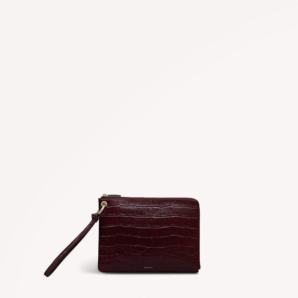 Elms Crescent Medium Multi-Compartment Pouch Dark Cherry - 113164