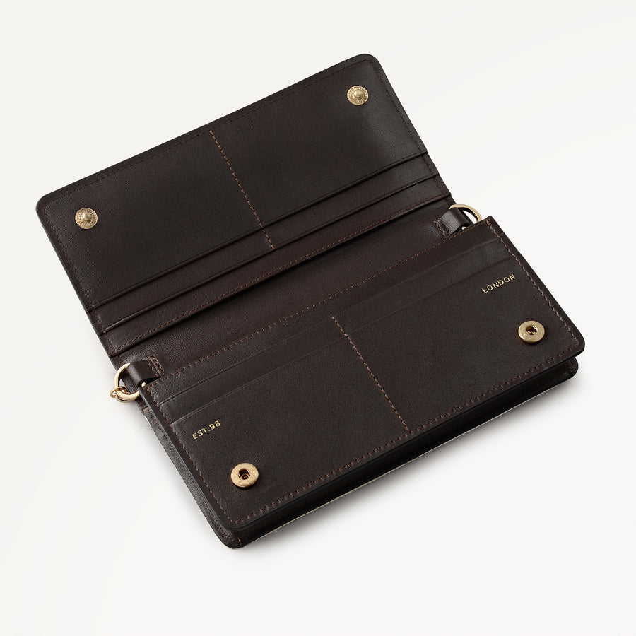 Chester Row - Cow Hide Large Bifold Wallet Dark Oak - 113173