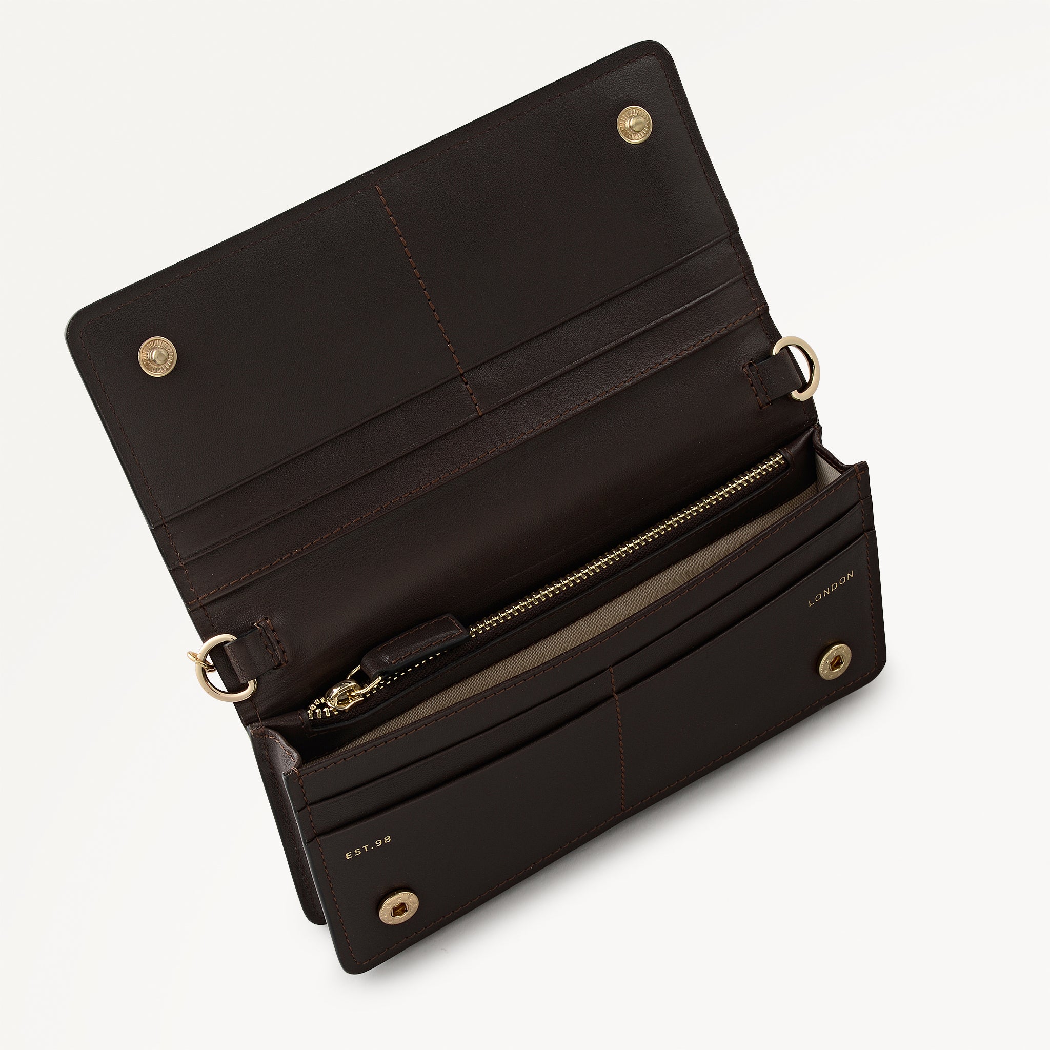 Chester Row - Cow Hide Large Bifold Wallet Dark Oak - 113173