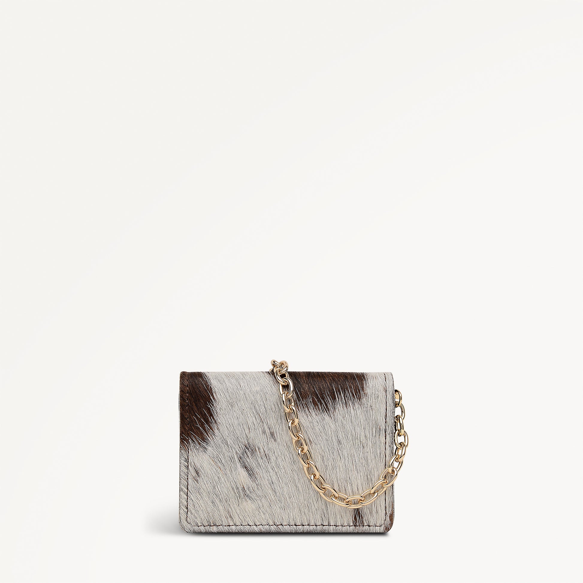 Chester Row - Cow Hide Small Card Holder Dark Oak - 113174