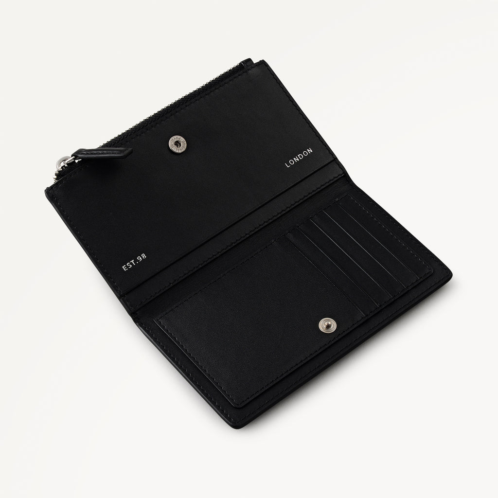 Coin Street - Stud Medium Ziptop Wallet Black - 113175