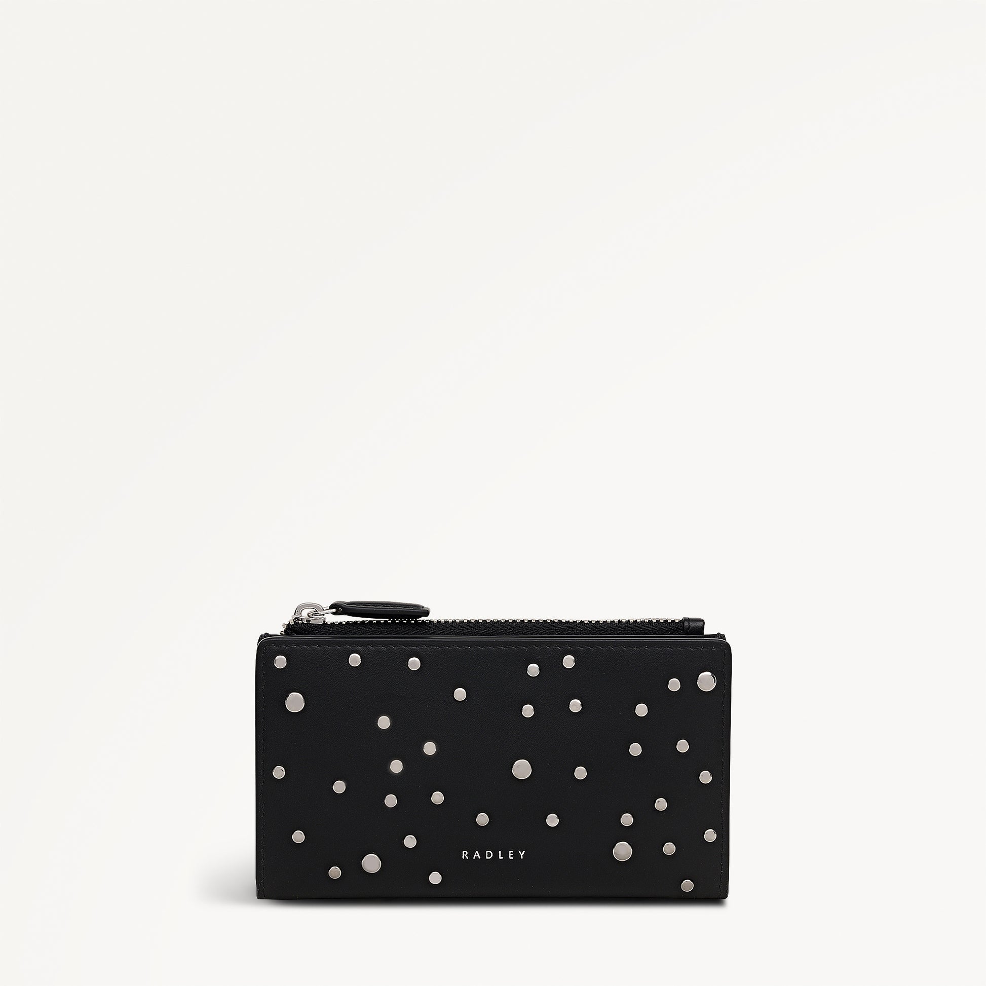 Coin Street - Stud Medium Ziptop Wallet Black - 113175