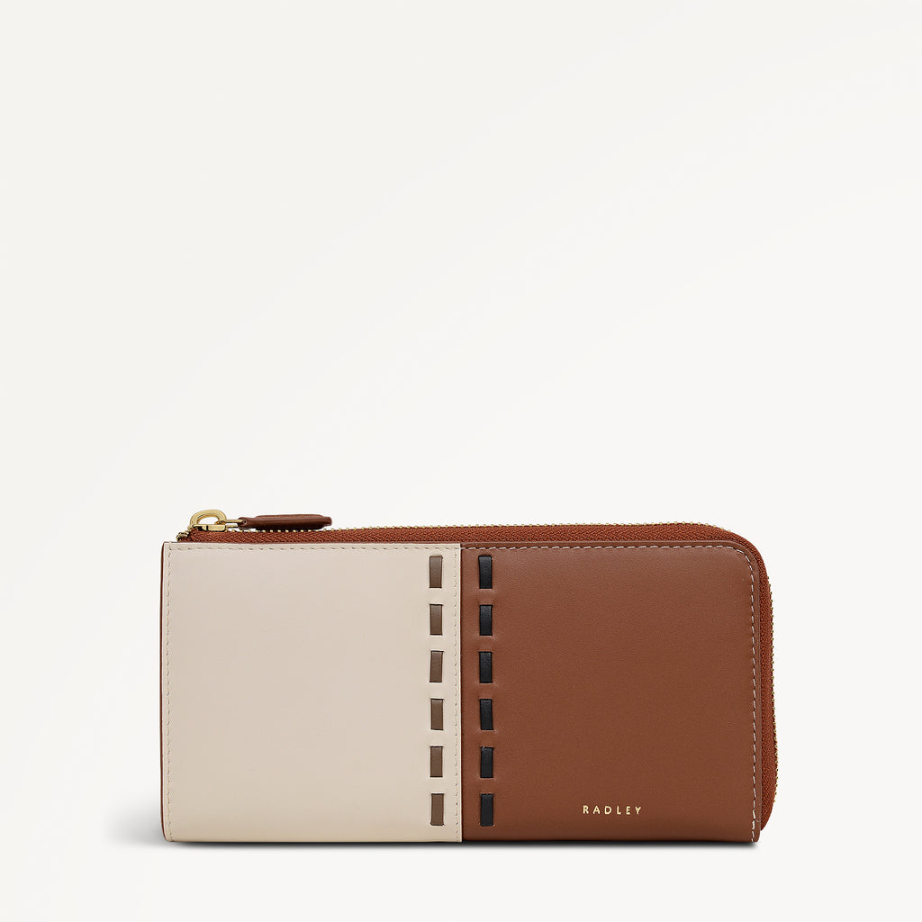 The Abbey - Patchwork Large Zip Around wallet Salt - 113186