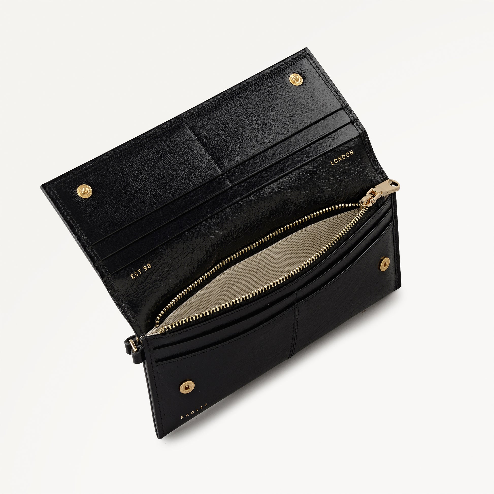 Chilton Grove Large Flapover Wallet Black - 113200