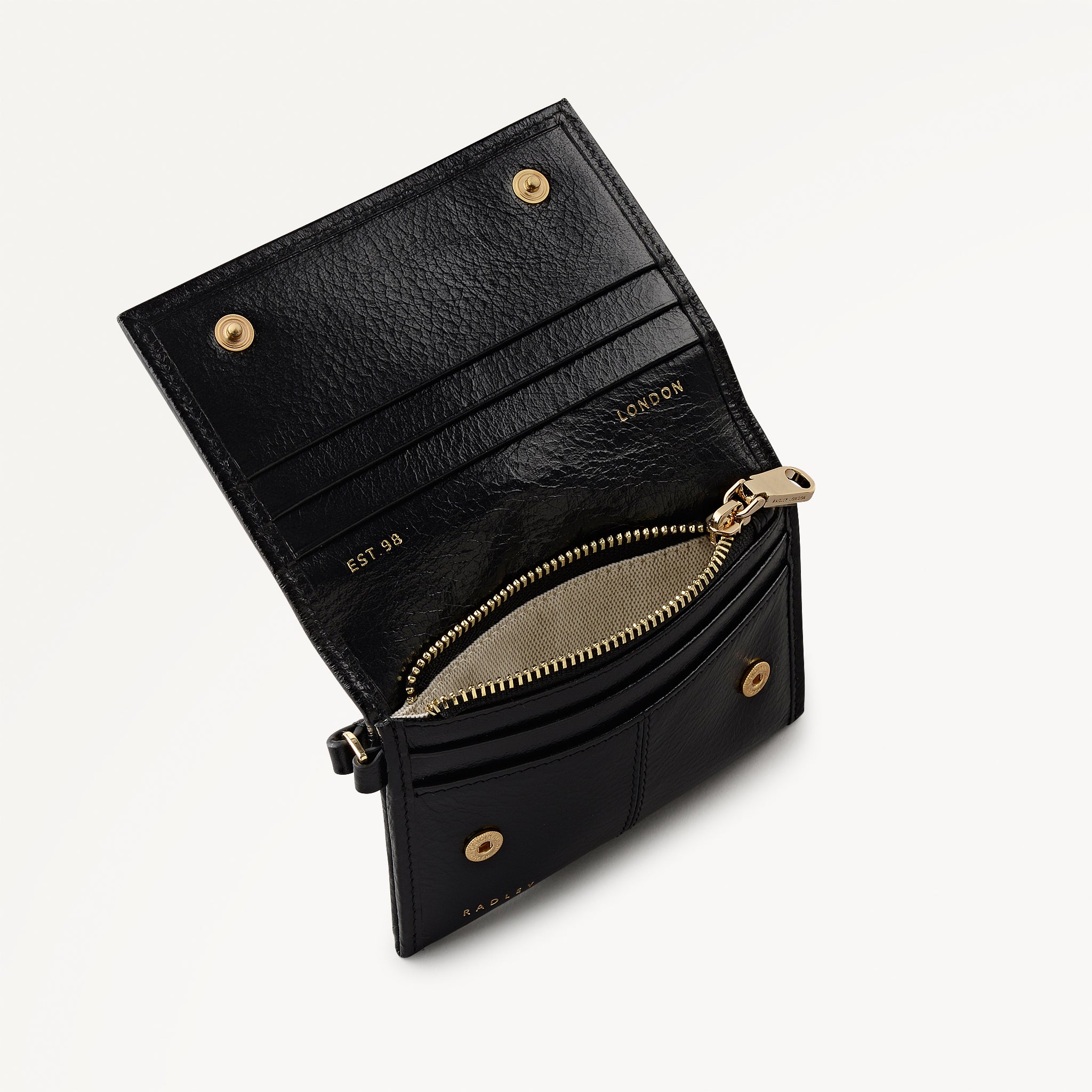 Black Medium Flapover wallet | Chilton Grove SS26 | Radley London
