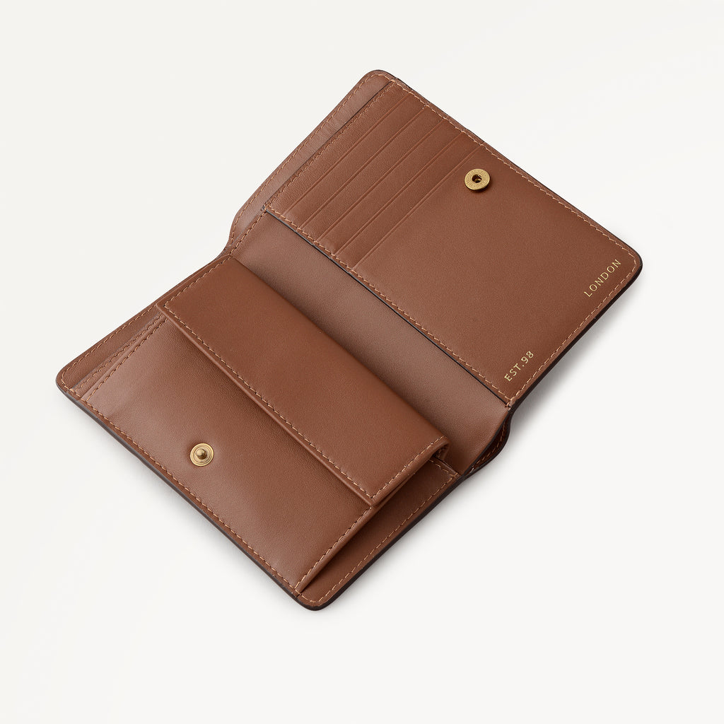Floral Medium Bifold Wallet Cognac - 113209