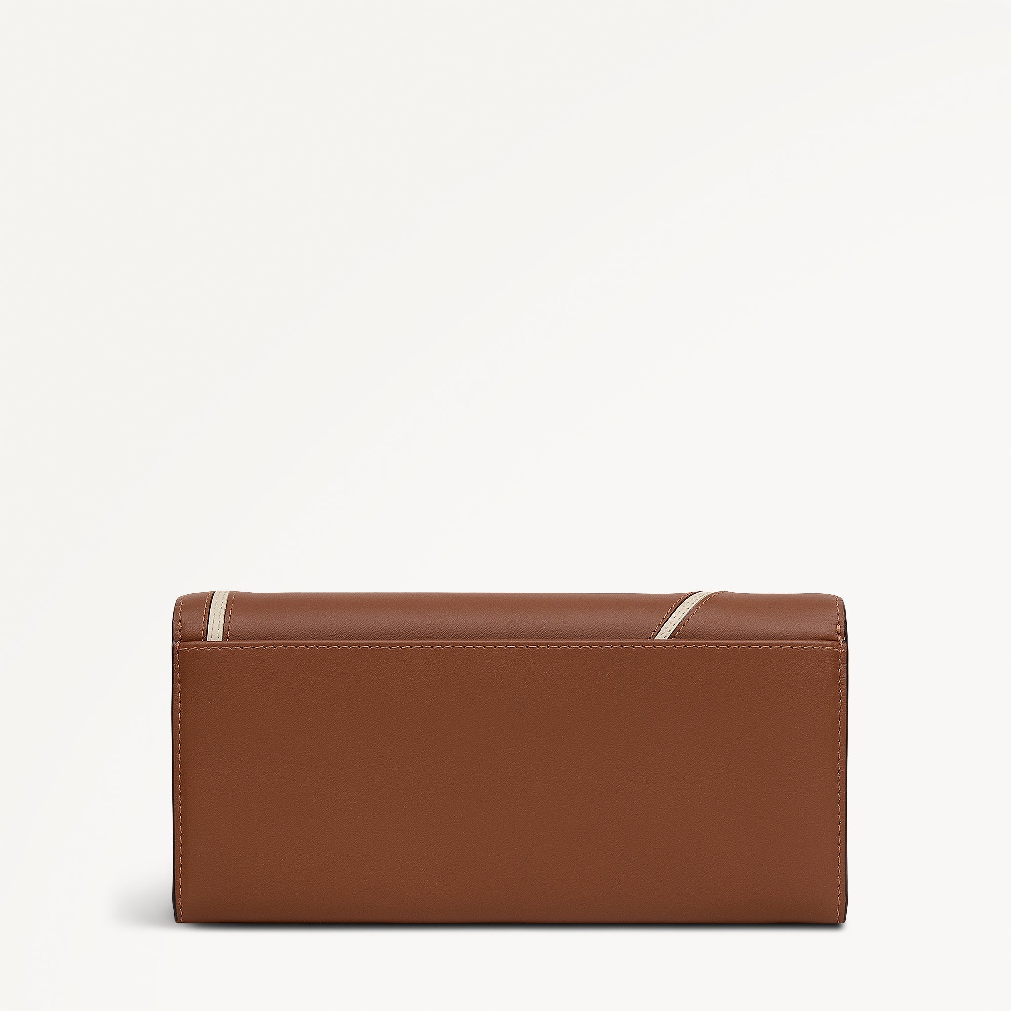 Floral Large Flapover Wallet Cognac - 113210