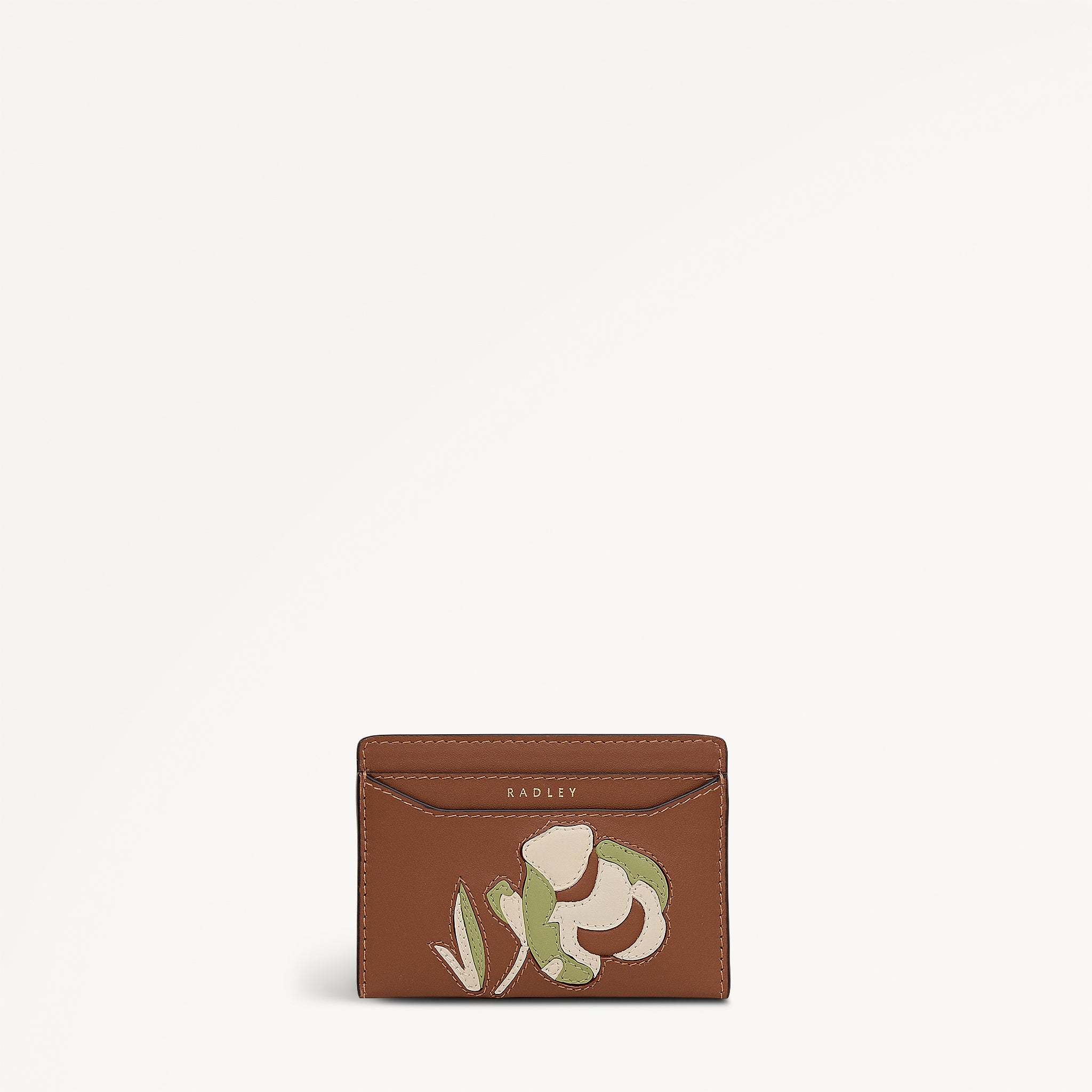 Floral Small  Card Holder Cognac - 113211