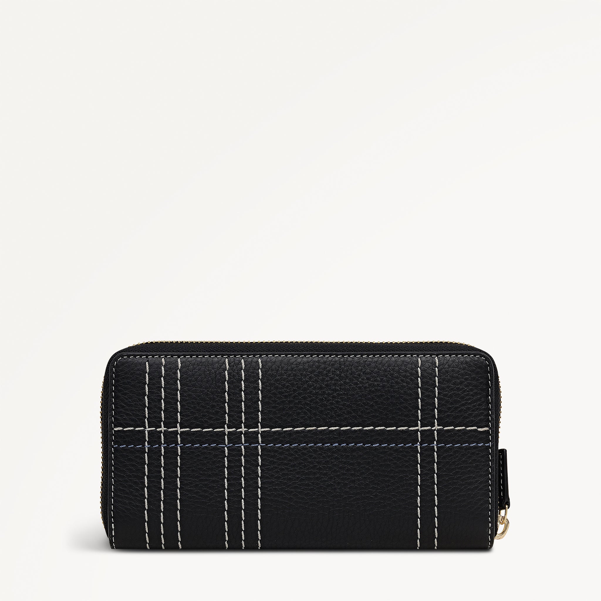 Calvert Way - Check Large Zip Around Wallet Black - 113214