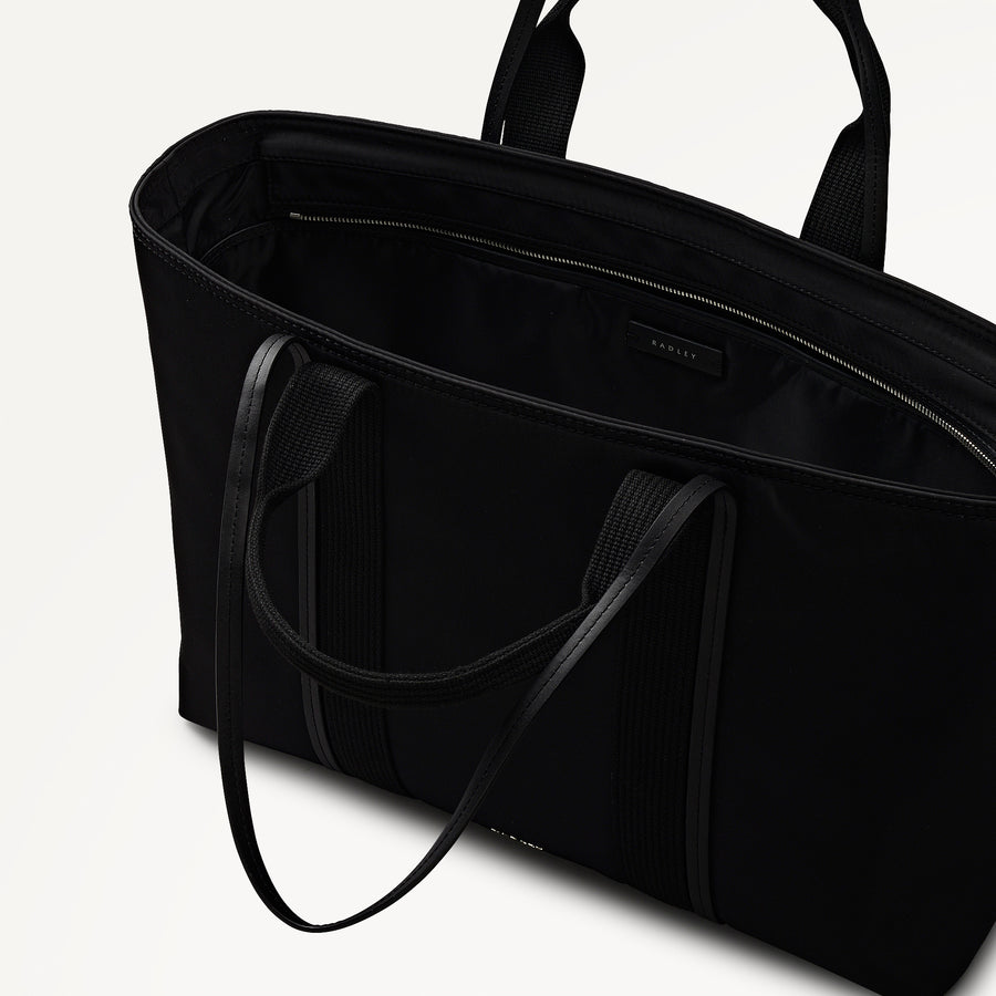 Halley Row Large Ziptop Tote Black - 113234