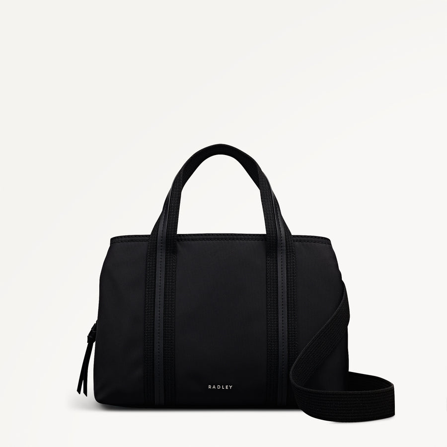Halley Row Medium Ziptop Satchel Black - 113235