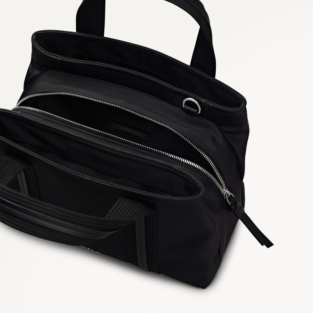 Halley Row Medium Ziptop Satchel Black - 113235