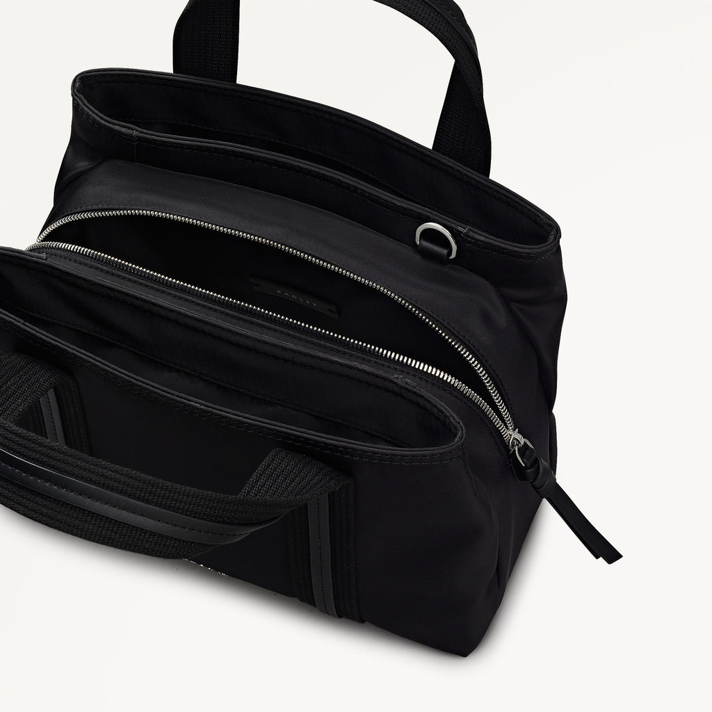 Halley Row Medium Ziptop Satchel Black - 113235