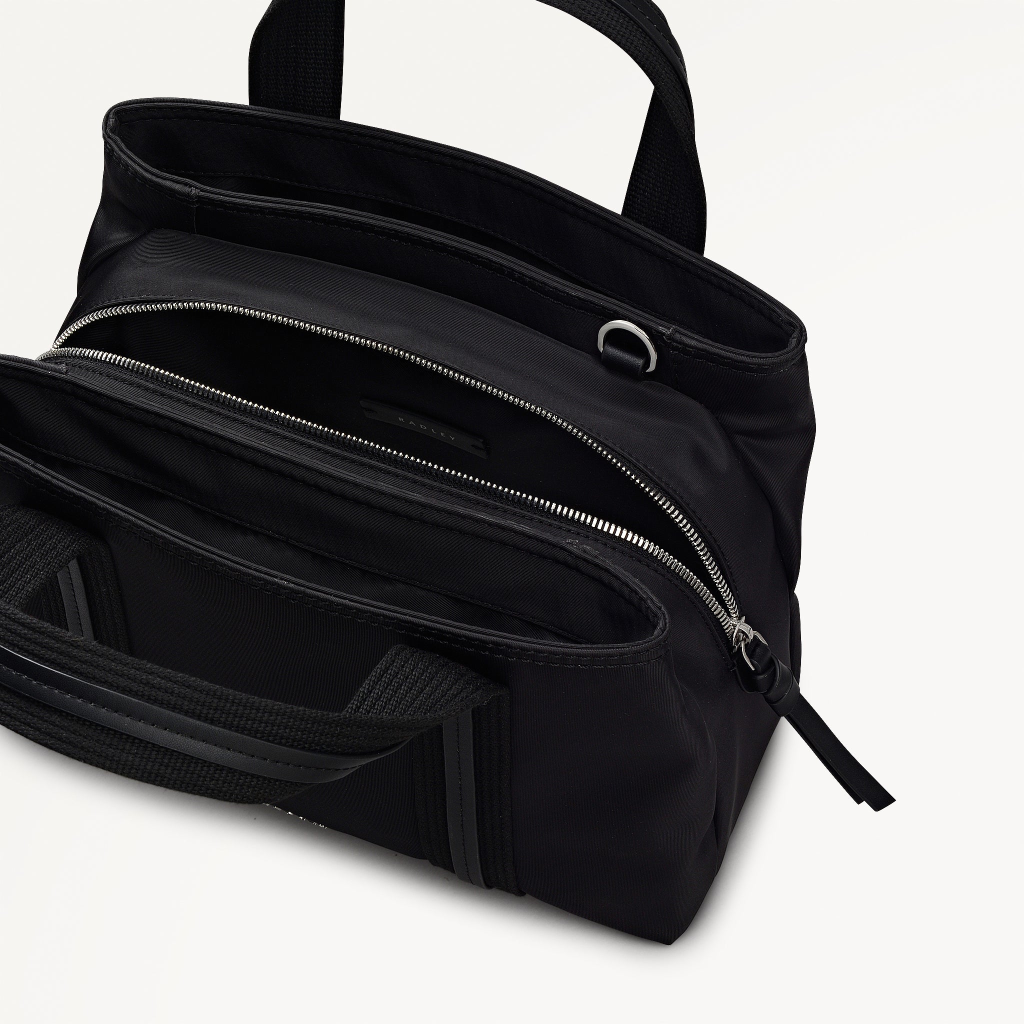 Halley Row Medium Ziptop Satchel Black - 113235
