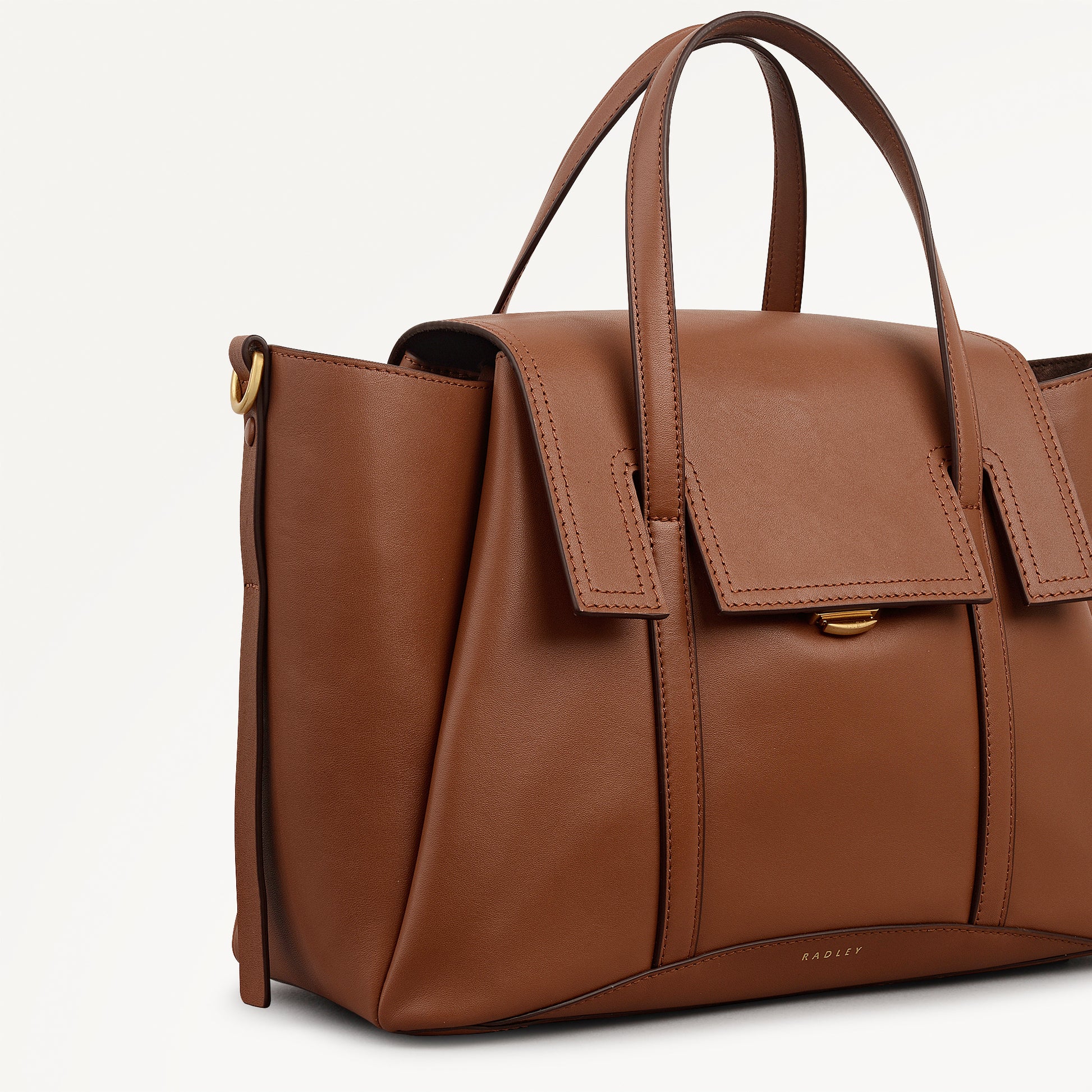The Chancery Medium Flapover Satchel Cognac - 113239