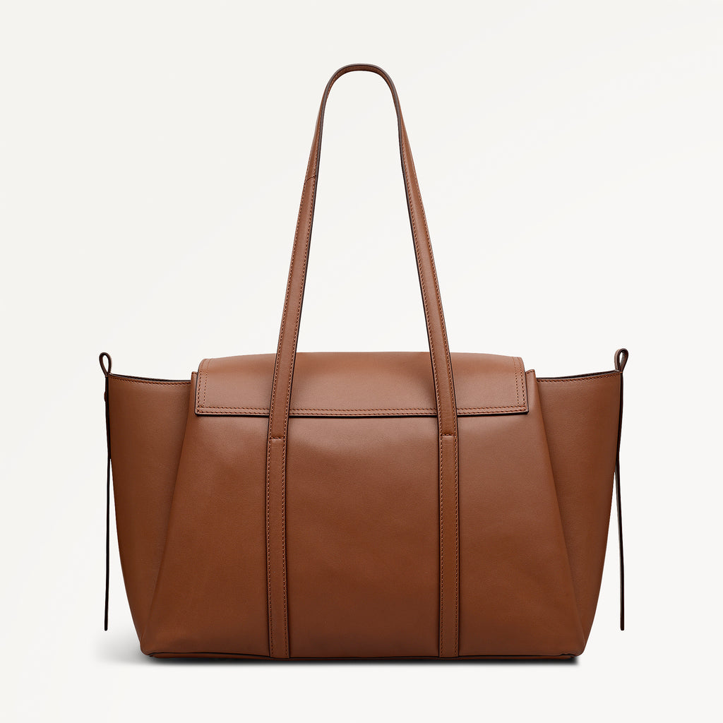 The Chancery Medium Flapover Shoulder Cognac - 113240