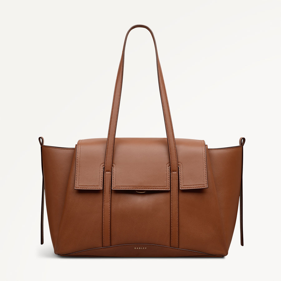 The Chancery Medium Flapover Shoulder Cognac - 113240