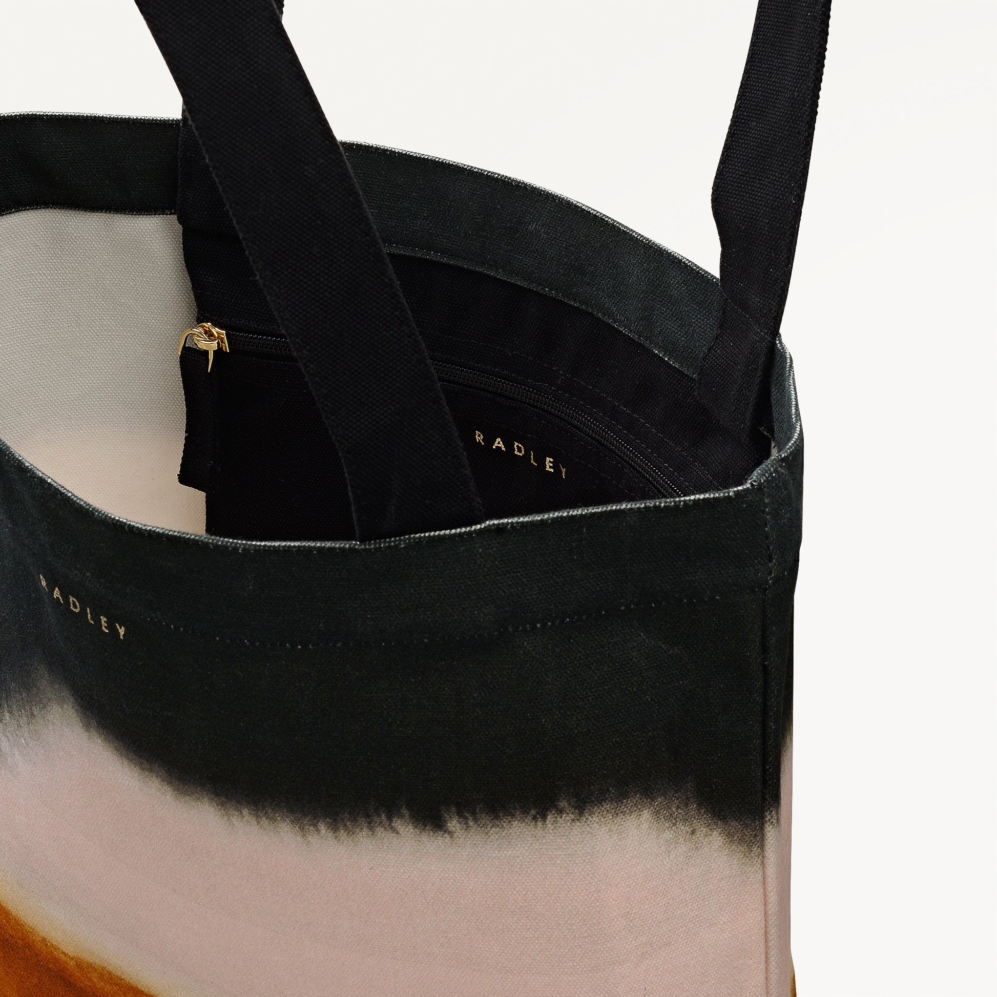 Ombre Stripe Medium Open Top Tote Black - 113247