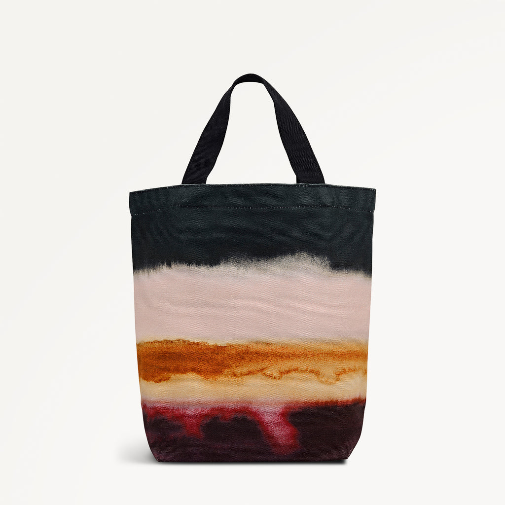 Ombre Stripe Small Open Top Satchel Black - 113248