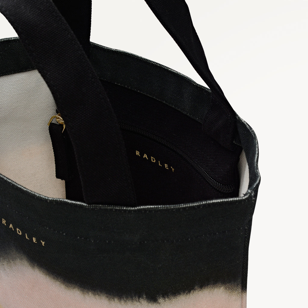 Ombre Stripe Small Open Top Satchel Black - 113248