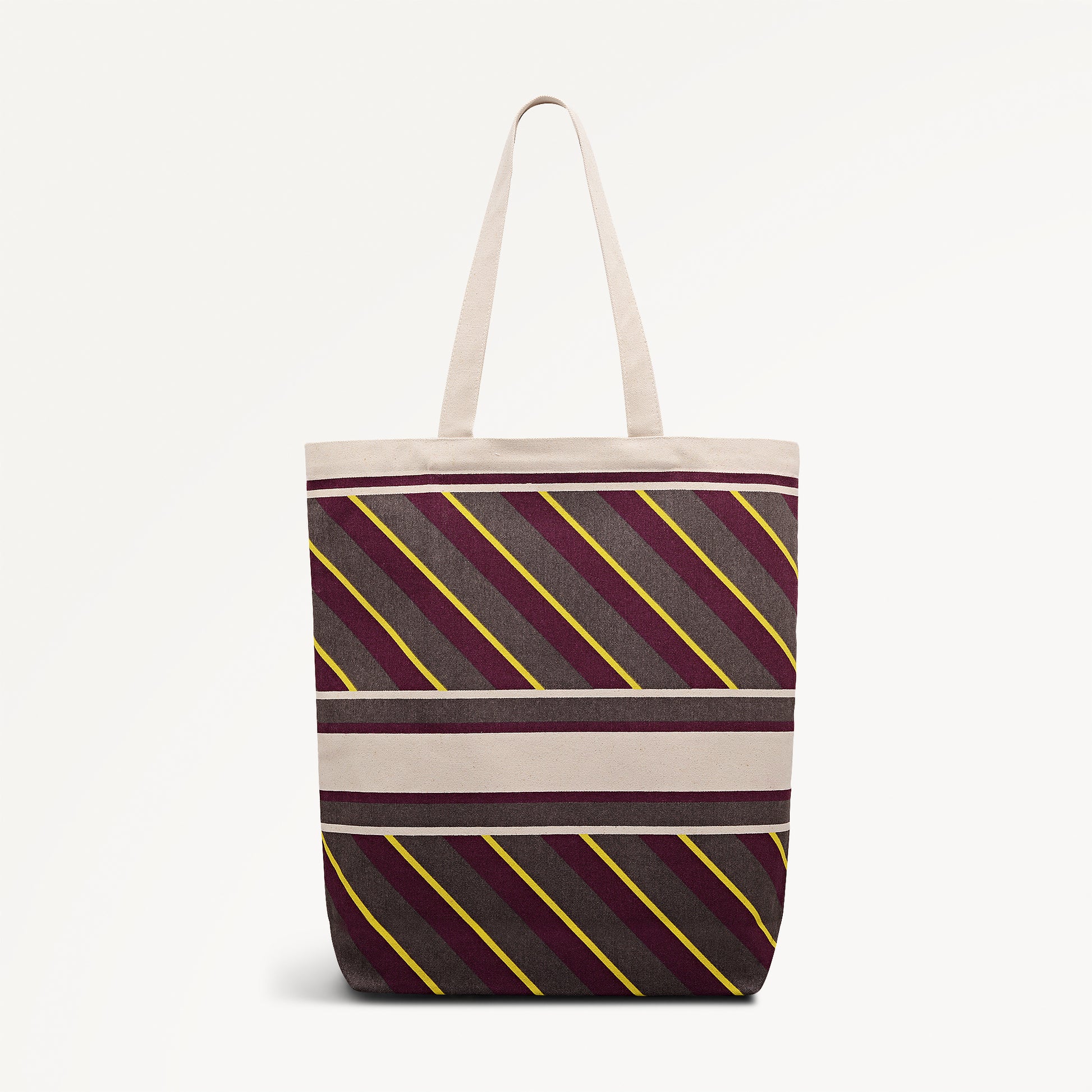 Radley Diagonal Stripe Extra Large Open Top Tote Coffee - 113252