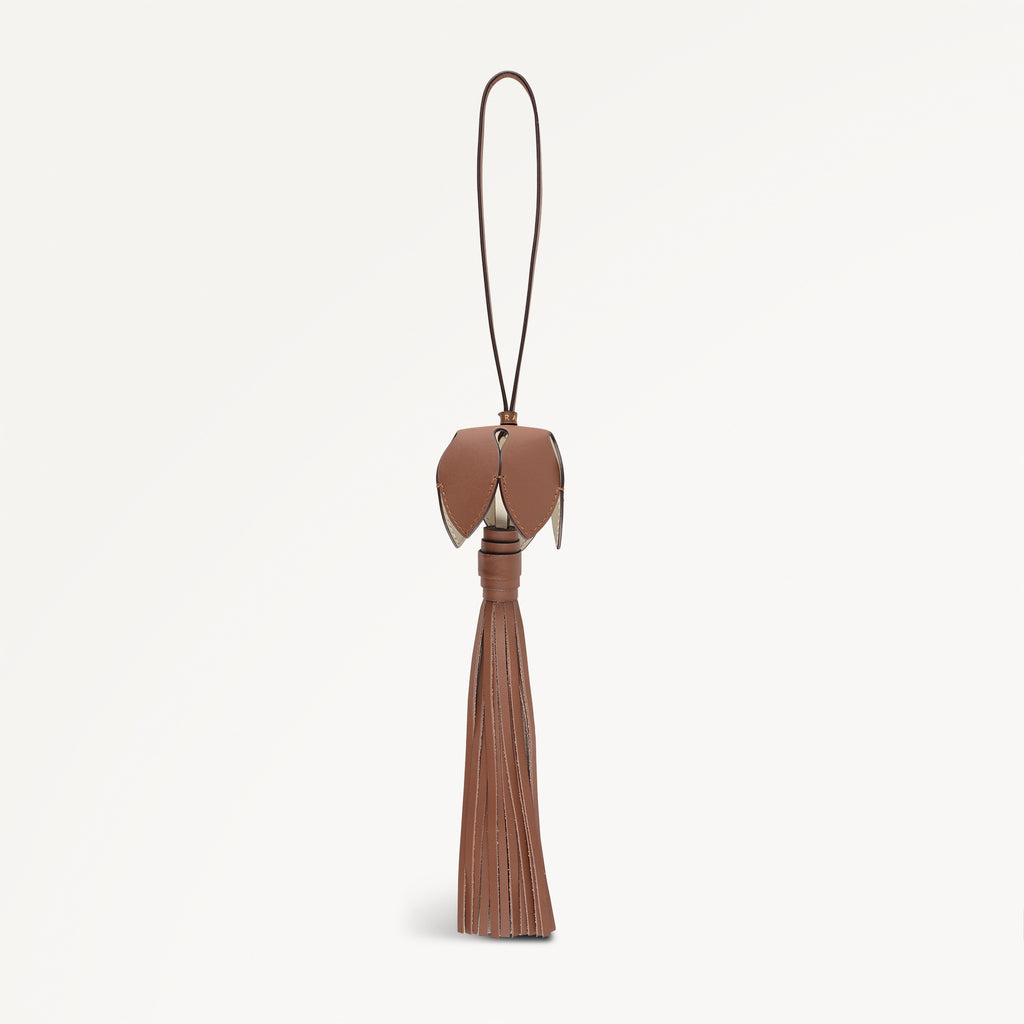 Flower Lane Small Bag Charm Cognac - 113269
