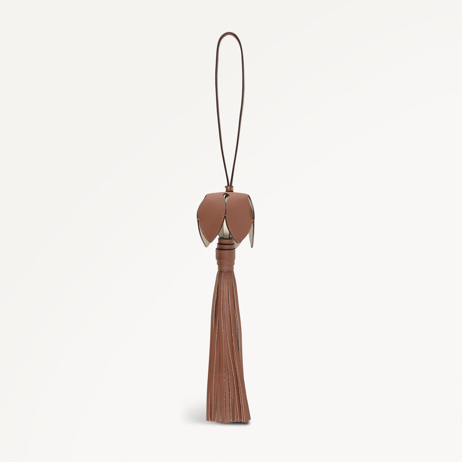 Flower Lane Small Bag Charm Cognac - 113269