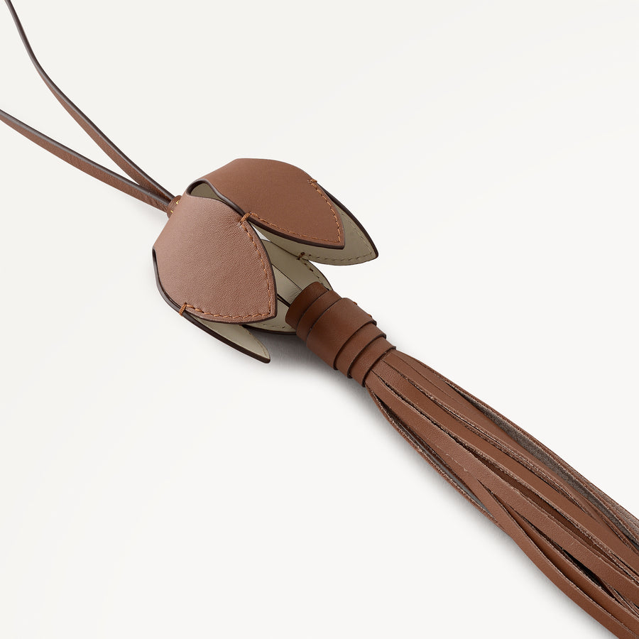 Flower Lane Small Bag Charm Cognac - 113269