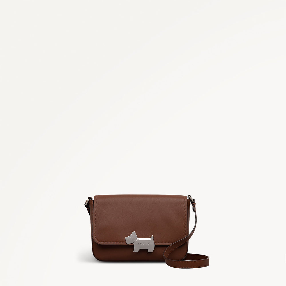 Percy Grove Medium Flapover Cross Body Cherrywood - 113282