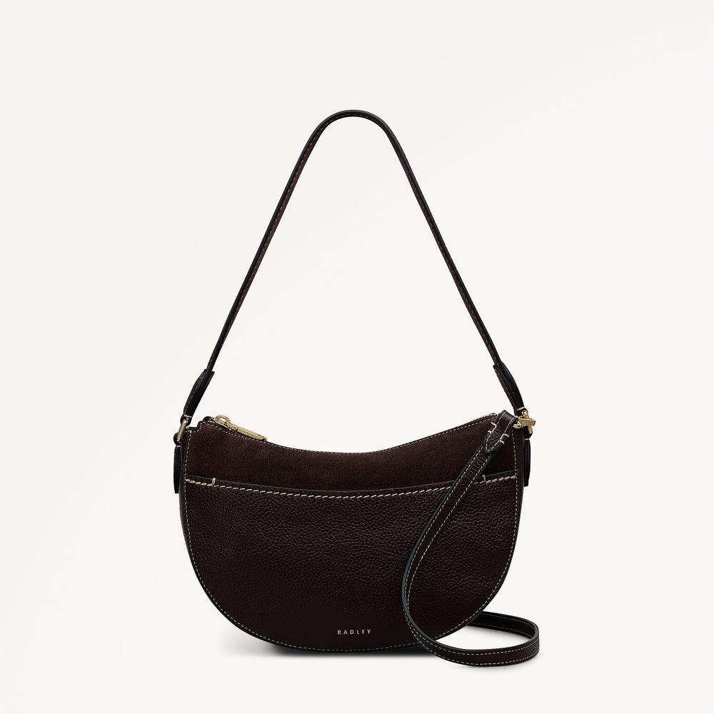 Portland Way Small Ziptop Shoulder Dark Oak - 113296