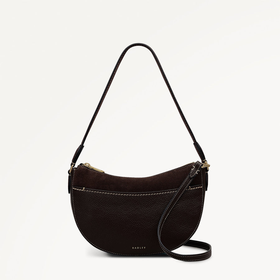 Portland Way Small Ziptop Shoulder Dark Oak - 113296