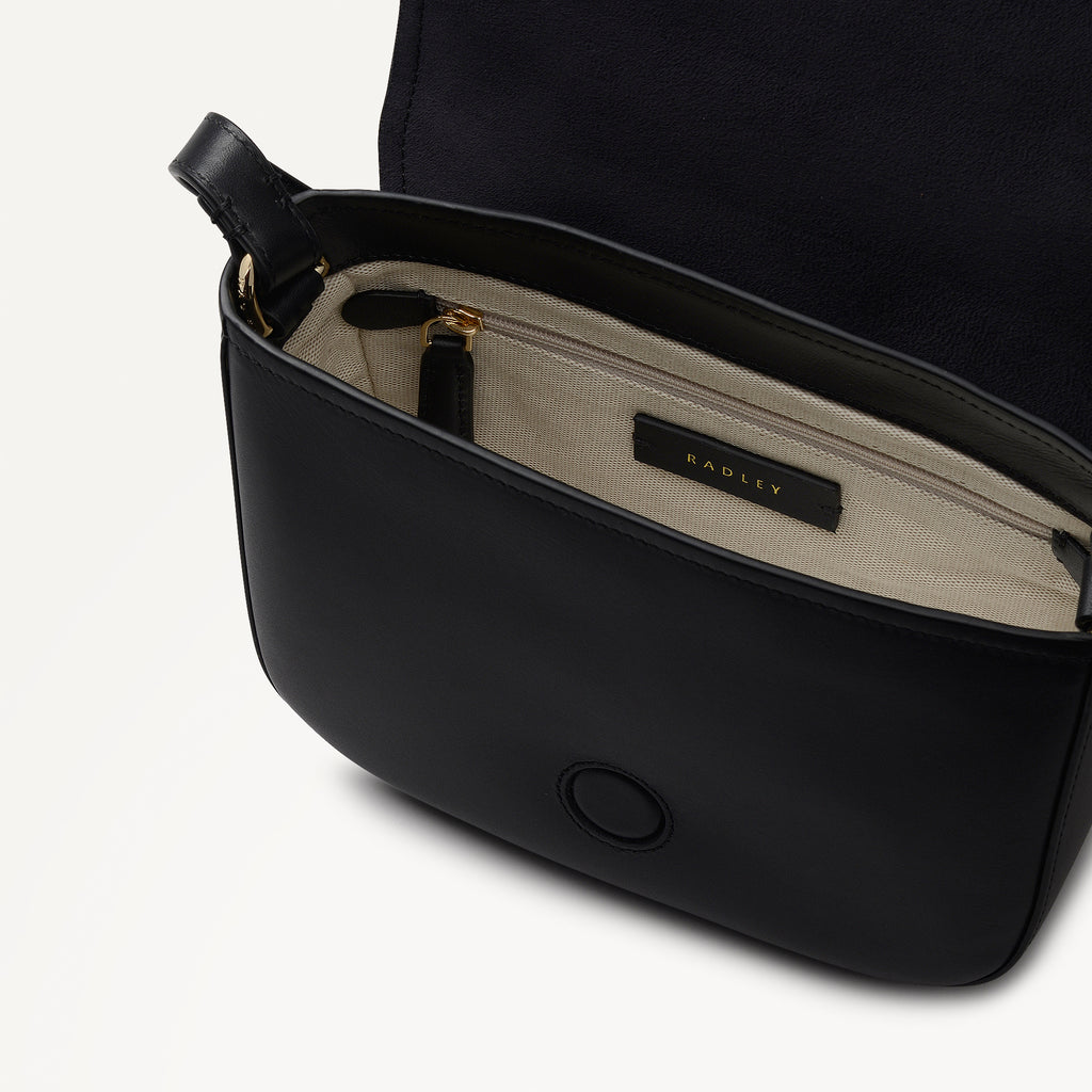 To The Moon Small Flapover Cross Body Black - 113297