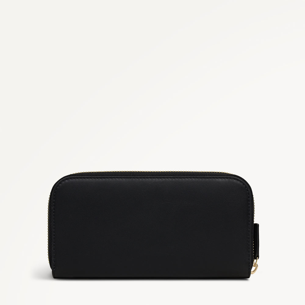 To The Moon Large Zip Around Wallet Black - 113304