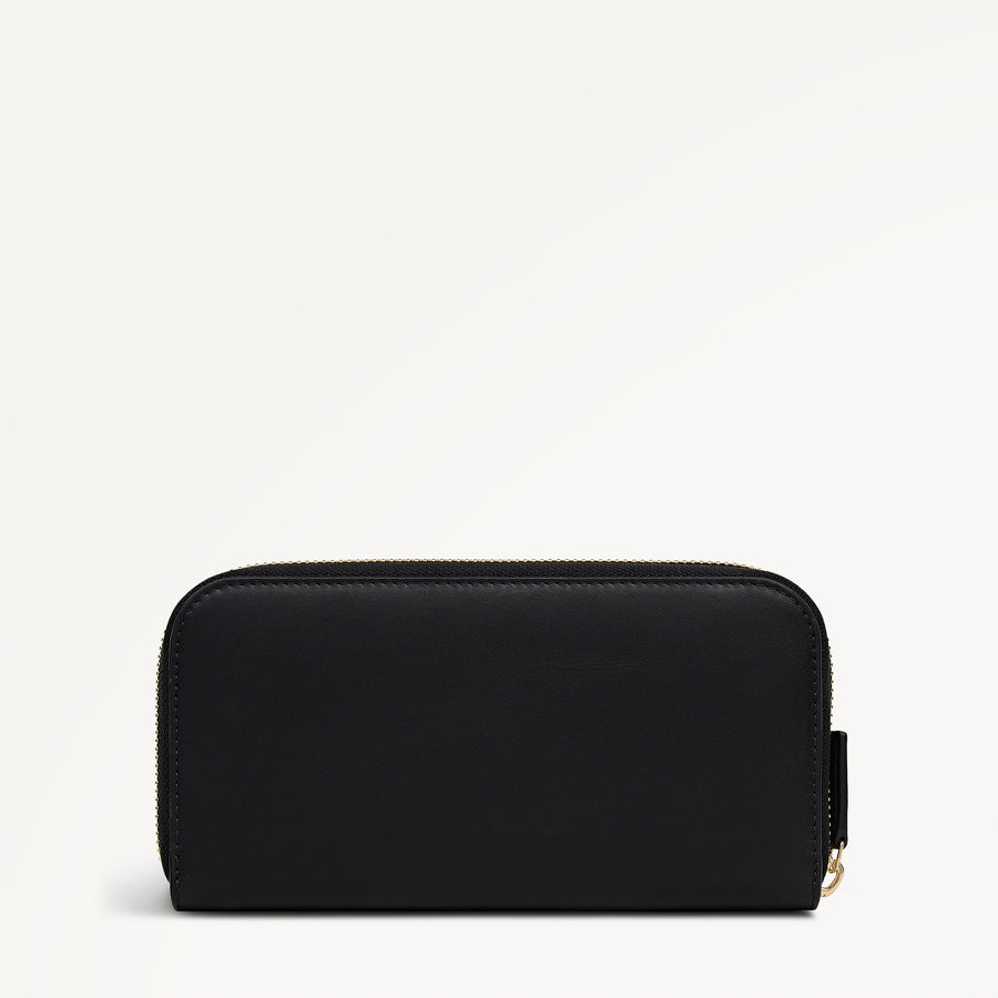 To The Moon Large Zip Around Wallet Black - 113304