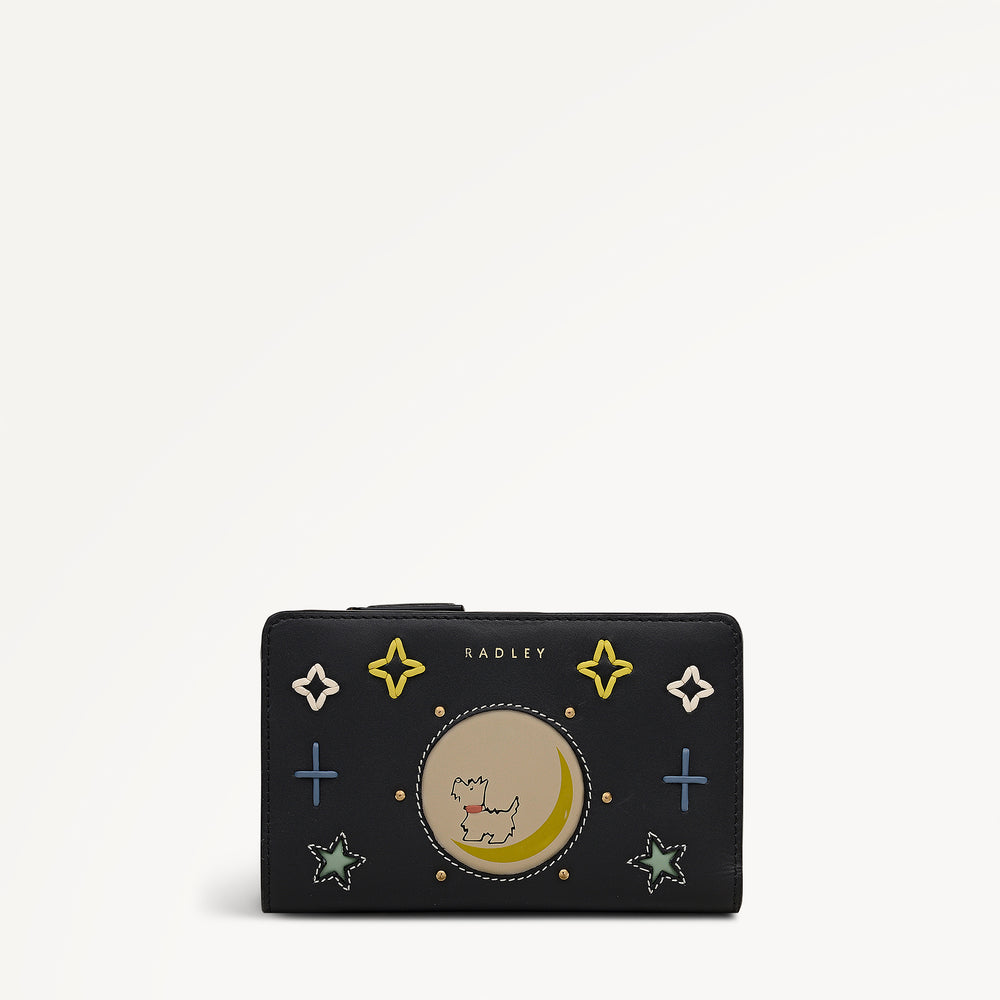 To The Moon Medium Bifold Wallet Black - 113305