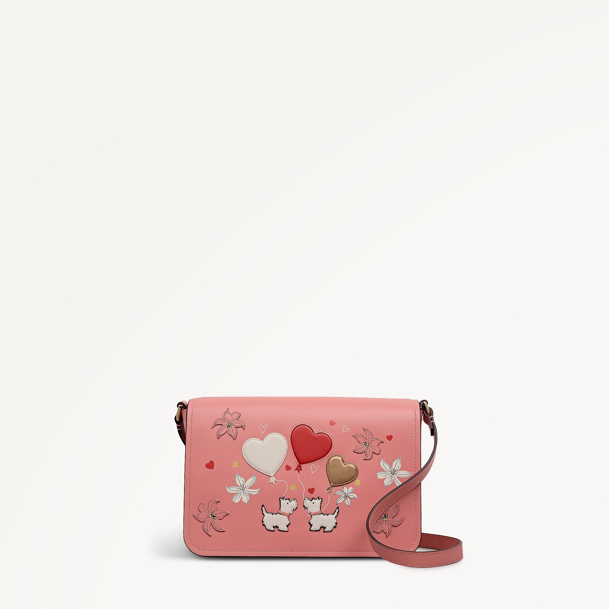 Love You Lots Medium Flapover Cross Body Tea Rose - 113321