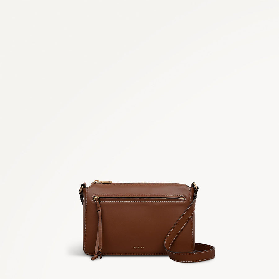 Fountain Park Small Ziptop Cross Body Cognac - 113325